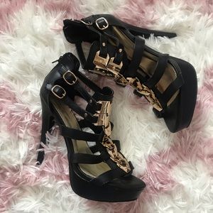 Black & Gold Heels
